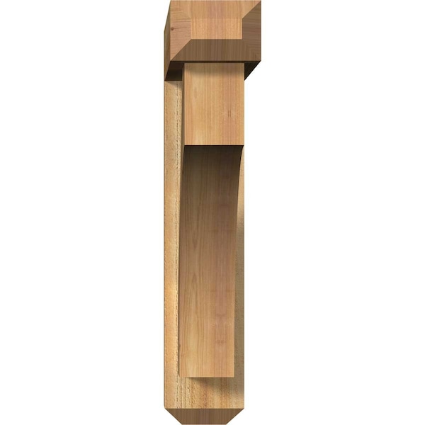 Westlake Craftsman Rough Sawn Bracket W/ Offset Brace, Western Red Cedar, 6W X 30D X 30H